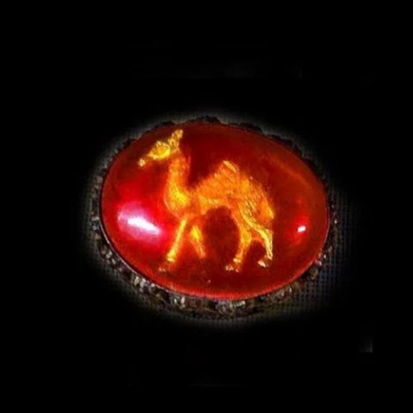 Antique? Vintage? Precious Or Semi-precious Stone Hand-made Camel Treasure Box
